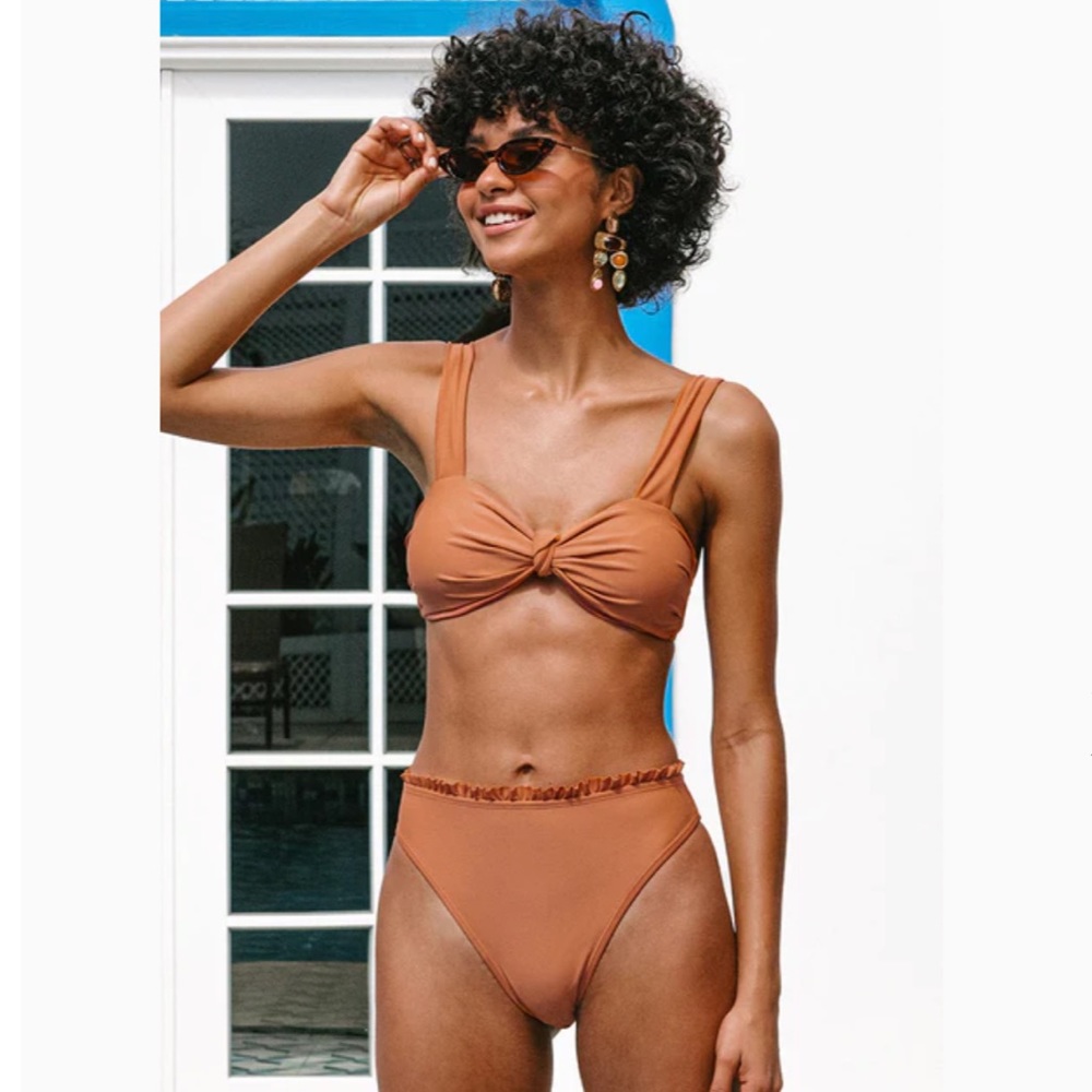 Raw Sienna Knot Front High Waist Bikini size S NWT